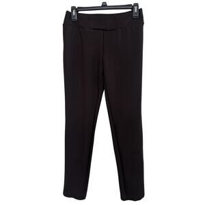 Insight Brown Stretch Ponte Slim Pants Size 2 Pull On Trouser Office